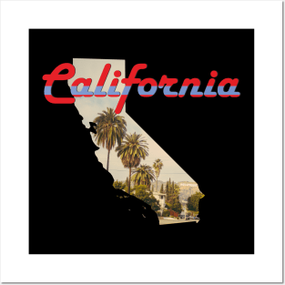 California State Map Outline Posters and Art